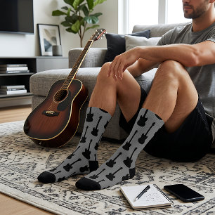 Gitarre-Silhouette-Muster Socken