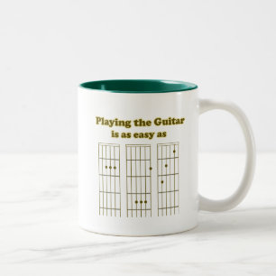 Gitarre so einfach wie ABC Zweifarbige Tasse