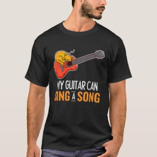Gitarre Song Schlafkatze Acoustic Gitarrist Musici T-Shirt
