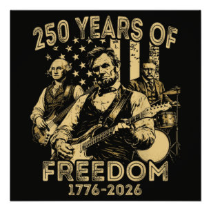 Gitarre spielen 4. Juli 250. Jubiläum Poster