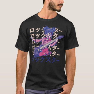 Gitarre spielen Anime Girl 1427 T-Shirt