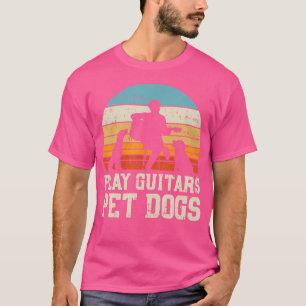 Gitarre spielen Haustier Hund Musik Gitarrist Tier T-Shirt