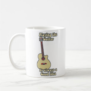 Gitarre spielen ist immer eine gute Idee. Kaffeetasse