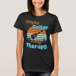 Gitarre spielen ist meine Therapie Gitarrist Zubeh T-Shirt