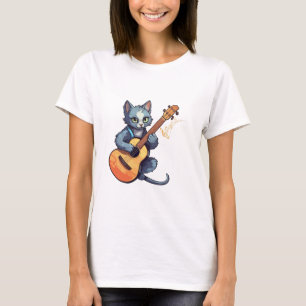 Gitarre spielen, Katzen und Musik T-Shirt