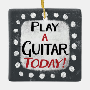 Gitarre spielen keramikornament