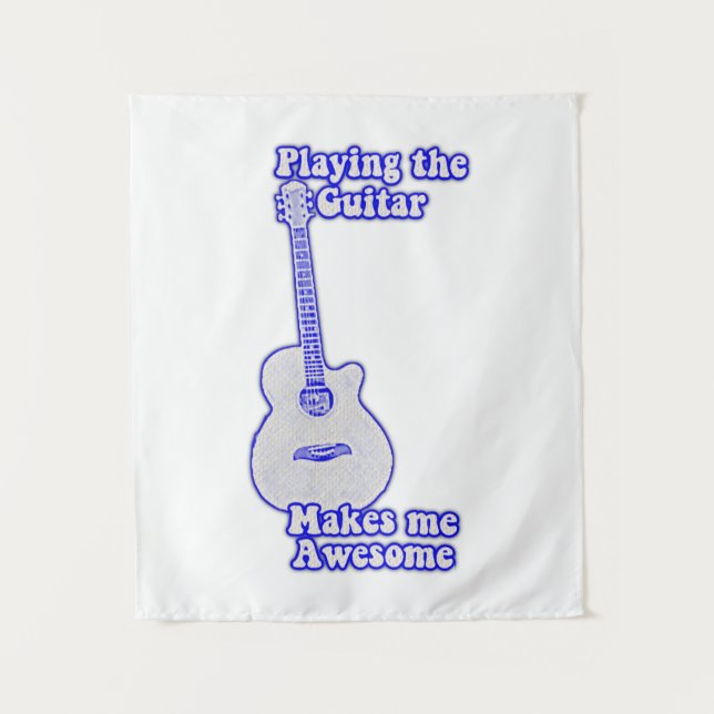 Gitarre spielen macht mich phantastisch. Vintag bl Wandteppich (Vorderseite)