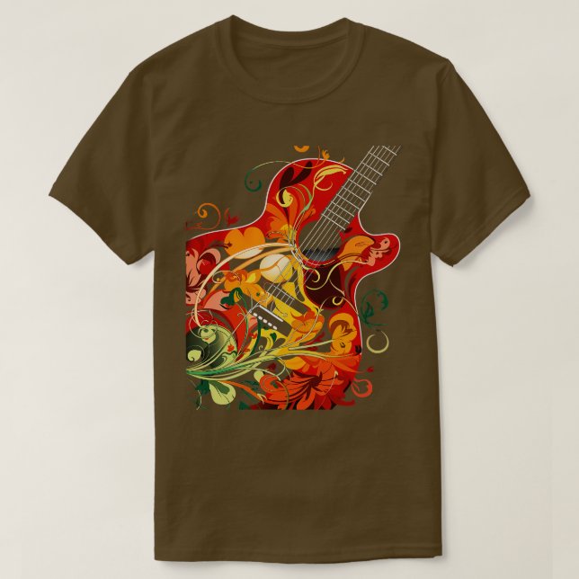Gitarre spielen Musik Das Leben T-Shirt (Design vorne)