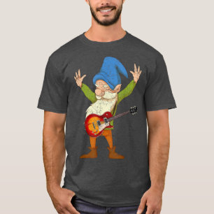 Gitarre Spieler Musiker Gitarrist Musik Gnom Nordi T-Shirt