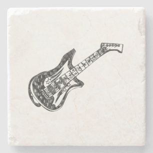 Gitarre Steinuntersetzer
