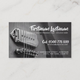 Gitarre Strings Studio GrauAZ Visitenkarte