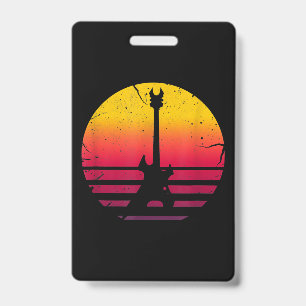 Gitarre Sunset Electric Rock Music Lover Instrumen Ausweis