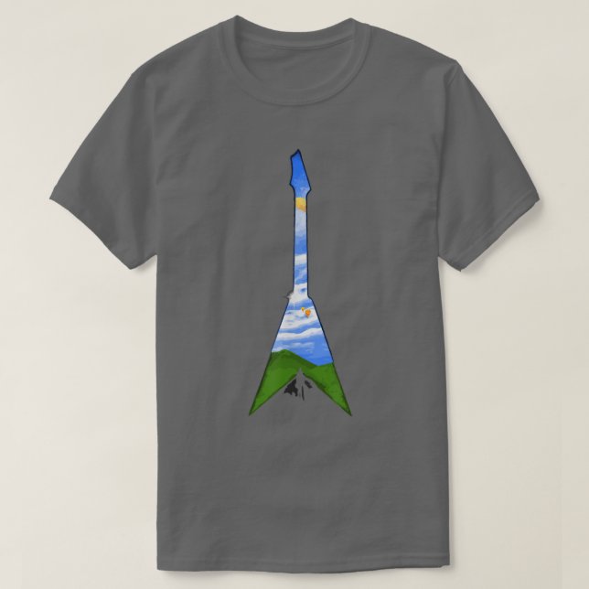 Gitarre Tree Guitar Nature Player Gui T-Shirt (Design vorne)