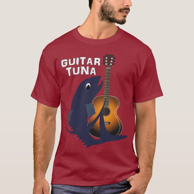 Gitarre Tuna Funny Novelty Music Graphic T-Shirt (Vorderseite)