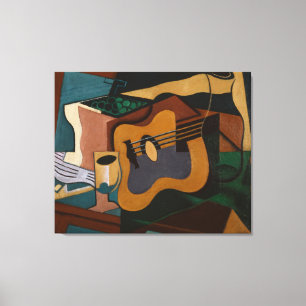 Gitarre und Abstrakte Malerei Leinwanddruck