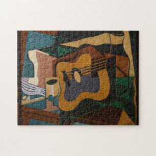 Gitarre und Abstrakte Malerei Puzzle