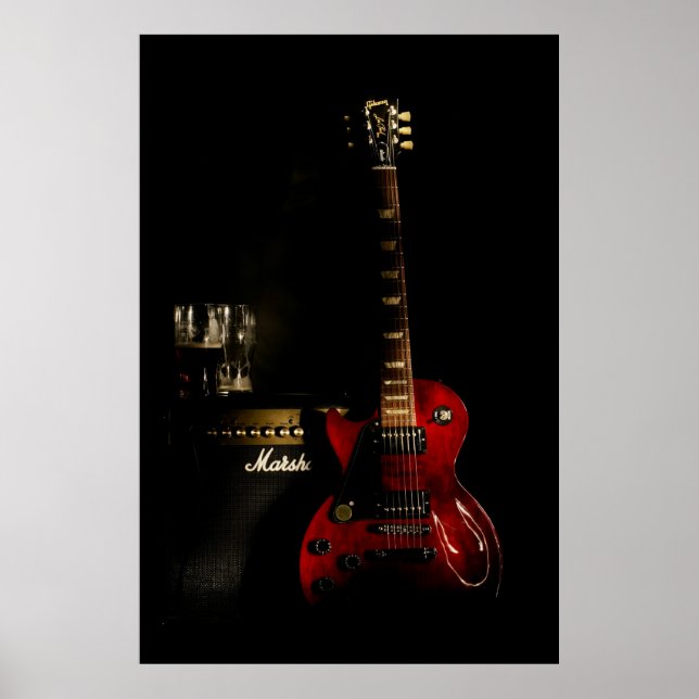 Gitarre und Amp Poster (Vorne)