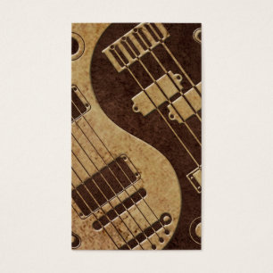 Gitarre und Bass-Yin Yang mit Brown-Beschaffenheit