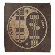 Gitarre und Bass-Yin Yang mit Brown-Beschaffenheit
