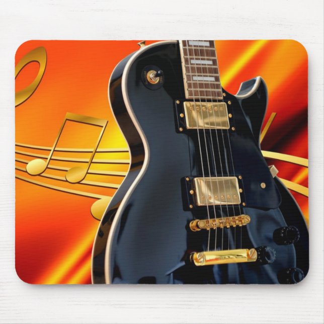 Gitarre und Hinweise Mousepad (Vorne)