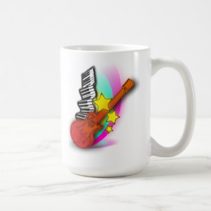 Gitarre und Klavier Tasse