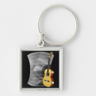 Gitarre und Musik Schlüsselanhänger