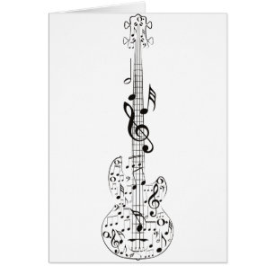 Gitarre und Musiknoten 3