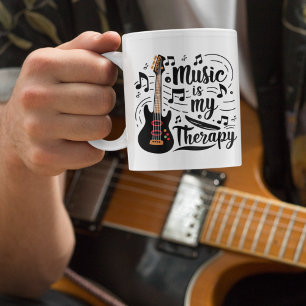 Gitarre und Musiknoten Harmonische Therapie Tasse