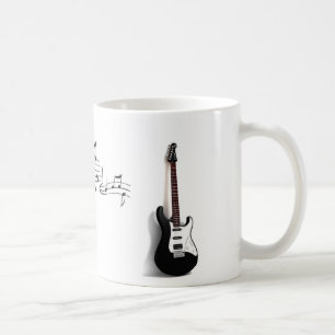 Gitarre und Musiknoten-Tasse Kaffeetasse