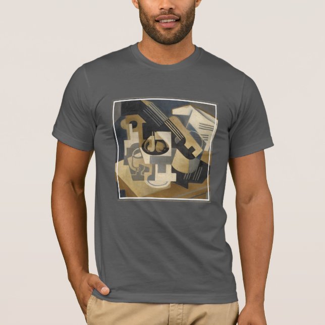 Gitarre und Obstschale auf einer Tabelle, 1918 T-Shirt (Vorderseite)