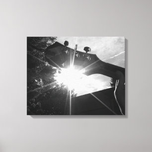 Gitarre und Sonne in Harmonie Leinwanddruck