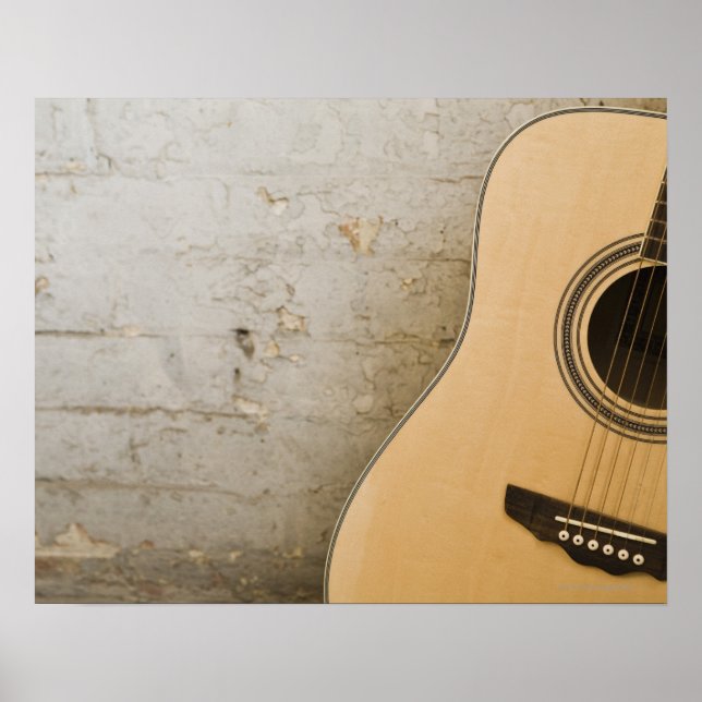 Gitarre und Steine Poster (Vorne)