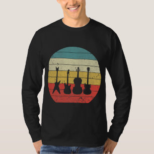 Gitarre Vintag Retro Sunset Gitarre Musikgeschenk T-Shirt