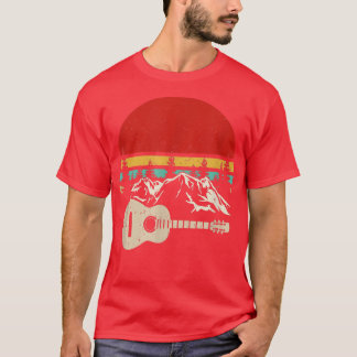 Gitarre Vintage Berge Geschenke Retro Musiker Rats T-Shirt