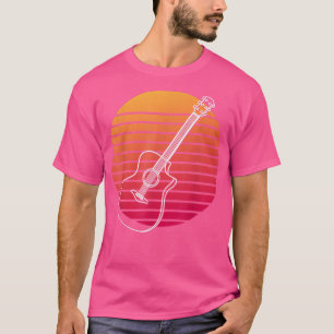 Gitarre Vintage-Gitarrist Musiker Gitarrespieler  T-Shirt