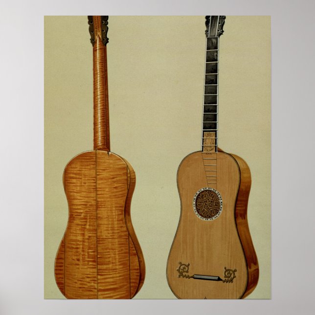 Gitarre von Antonio Stradivarius (c.1644-1737), Poster (Vorne)