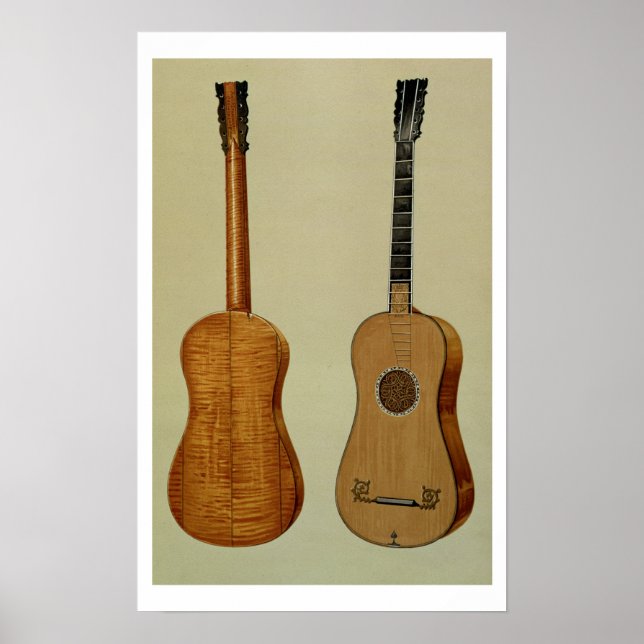 Gitarre von Antonio Stradivarius (c.1644-1737), Poster (Vorne)