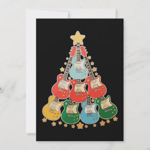 Gitarre Weihnachtsbaum Xmas passende Familienfeier Feiertagskarte