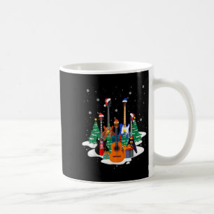 Gitarre Weihnachtsmann Hut Weihnachtsbaum Lustige Kaffeetasse