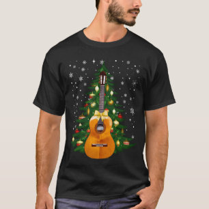 Gitarre Weihnachtsmusik Grafik für Männer Frauen T-Shirt