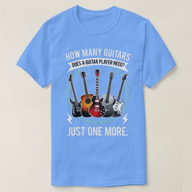 Gitarre Wie viele Gitarren Geschenk für Gitarrensp T-Shirt (Design vorne)