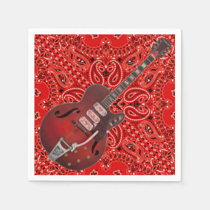 Gitarrebandana-Countrymusik GRILLEN Picknick Serviette