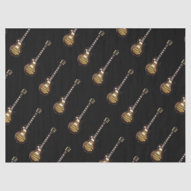 Gitarren auf schwarzem Seidenpapier (Vorderseite)