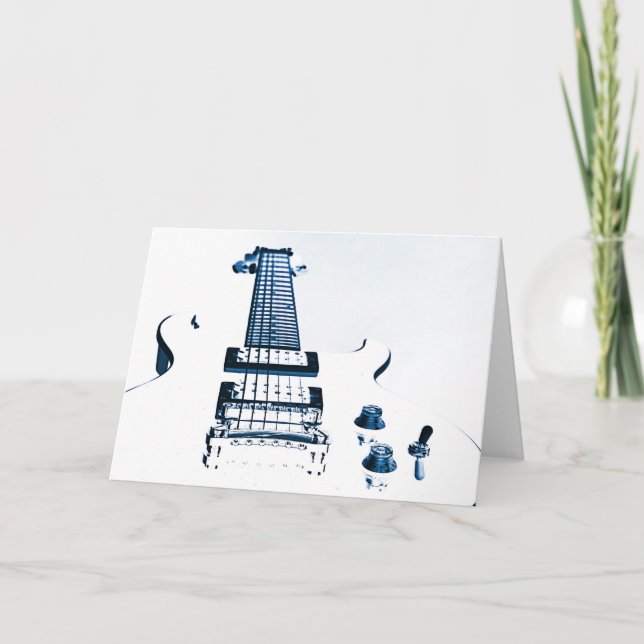 Gitarren-Bild-Gruß-Karten Karte (Vorderseite)