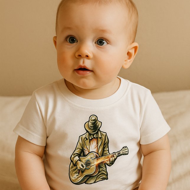 Gitarren Blues Mann - Feel it        Baby T-shirt (Von Creator hochgeladen)
