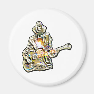 Gitarren Blues Mann - Feel it Button Magnet