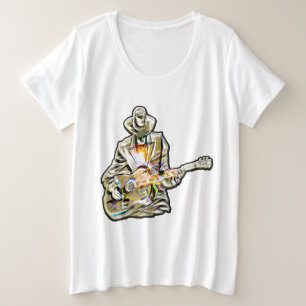 Gitarren Blues Mann - Feel it Große Größe T-Shirt