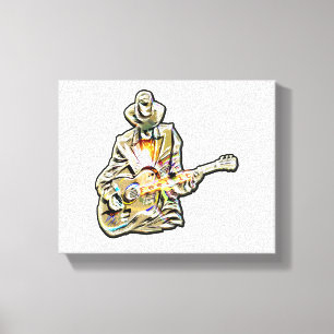 Gitarren Blues Mann - Feel it Leinwanddruck