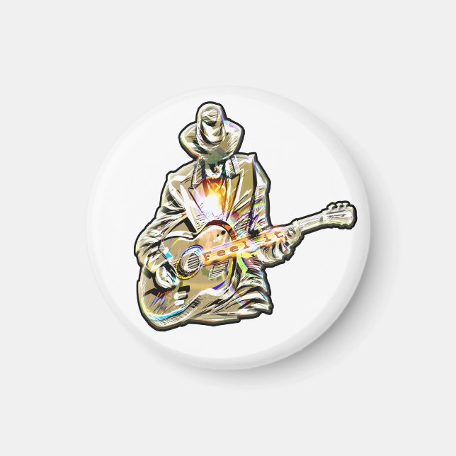 Gitarren Blues Mann - Feel it Magnet (Vorne)