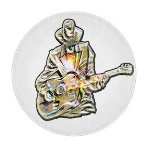 Gitarren Blues Mann - Feel it  Schneidebrett